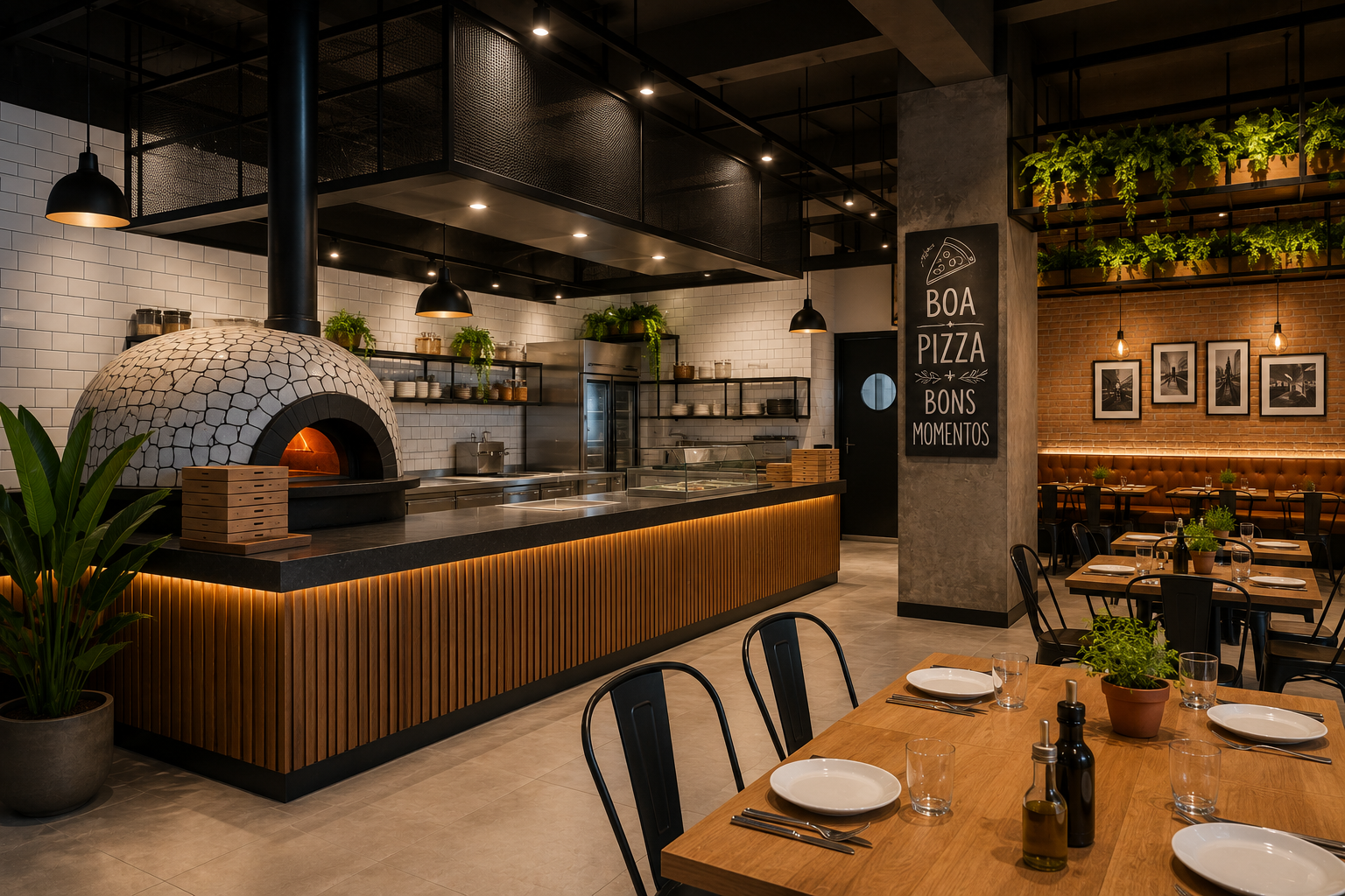 Projeto de Pizzaria: Arquitetura, Layout e Cozinha Prof